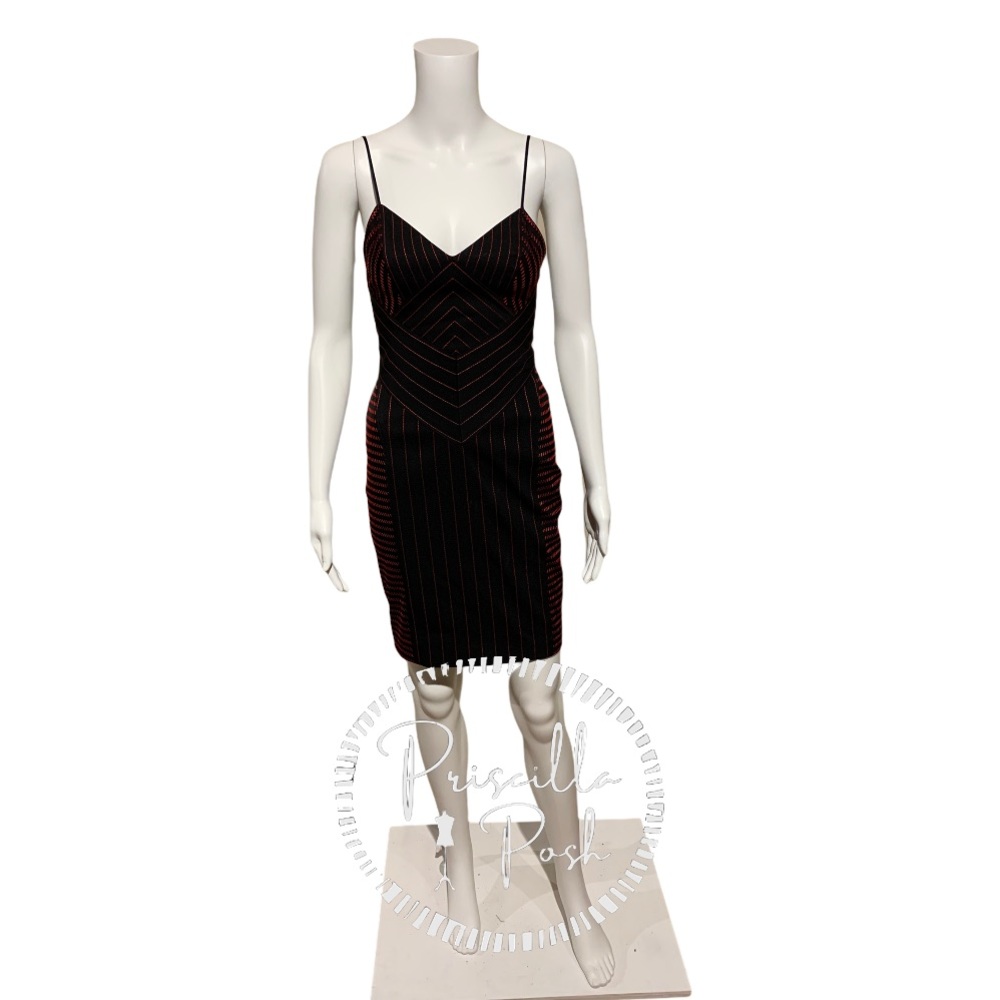 Alexander Wang Black Dress With Red Detail Bodycon - Picture 12 of 16